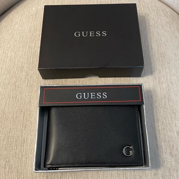 Guess Other - NWT - Mens Leather Bifold Guess Wallet - Black -